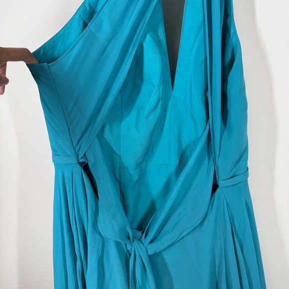 Azazie Blue Teal Wedding Guest Bridesmaid Long Formal Event Dress Missing Size - Picture 11 of 14